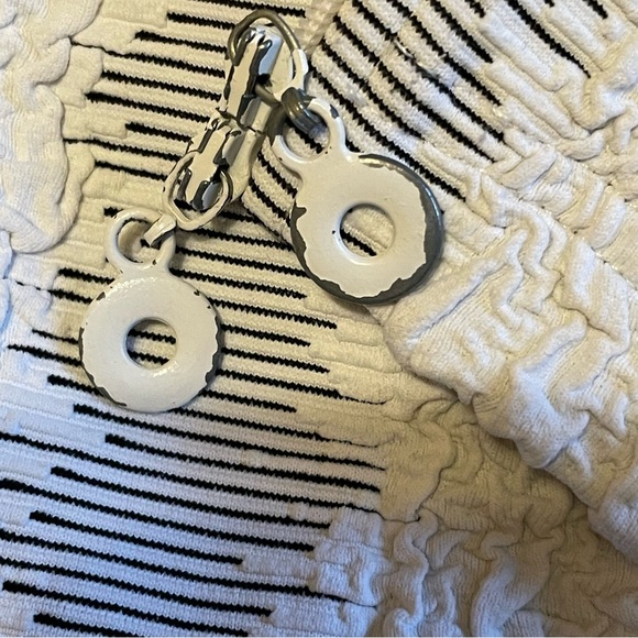 Joseph Ribkoff Full Zip Blazer Jacket Black and White 3/4 Sleeve Size 10 - Picture 11 of 15